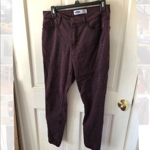 Purple skinny jeans